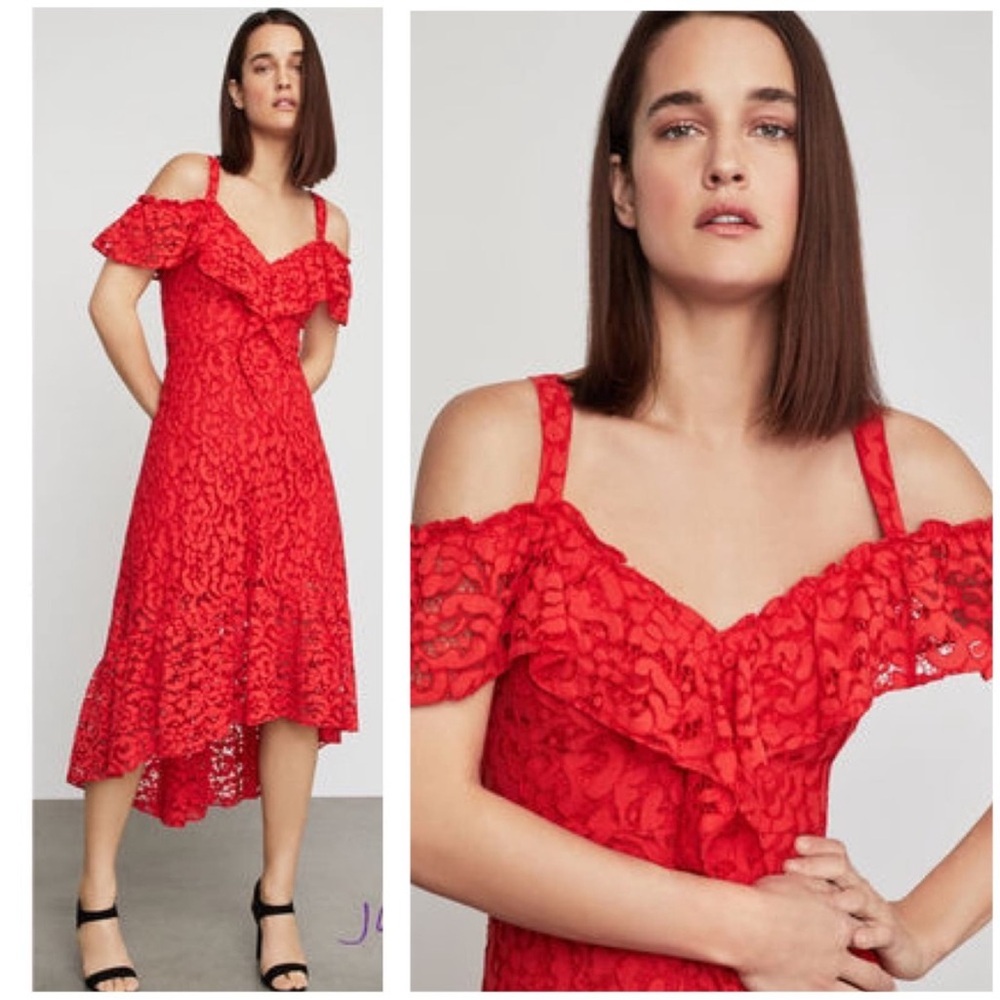 Red BCBGMaxAzria high low dress